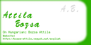 attila bozsa business card